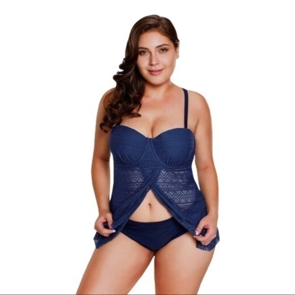 LAST ONE! 2 Piece Underwired  Tankini Swimsuit Size 3X